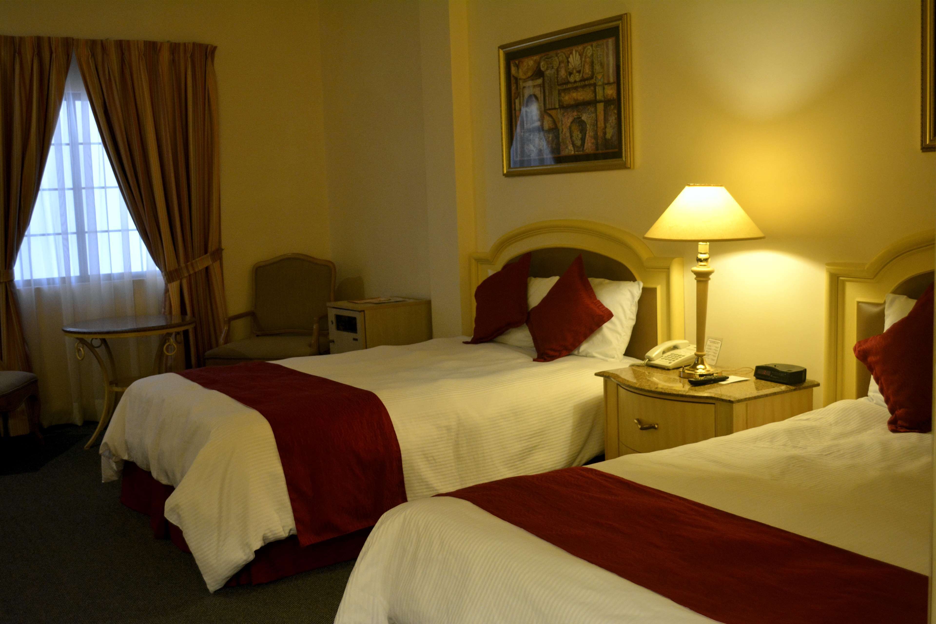 standard room, 2 double beds, non smoking | 1 bedroom, in-room safe, desk, iron/ironing board