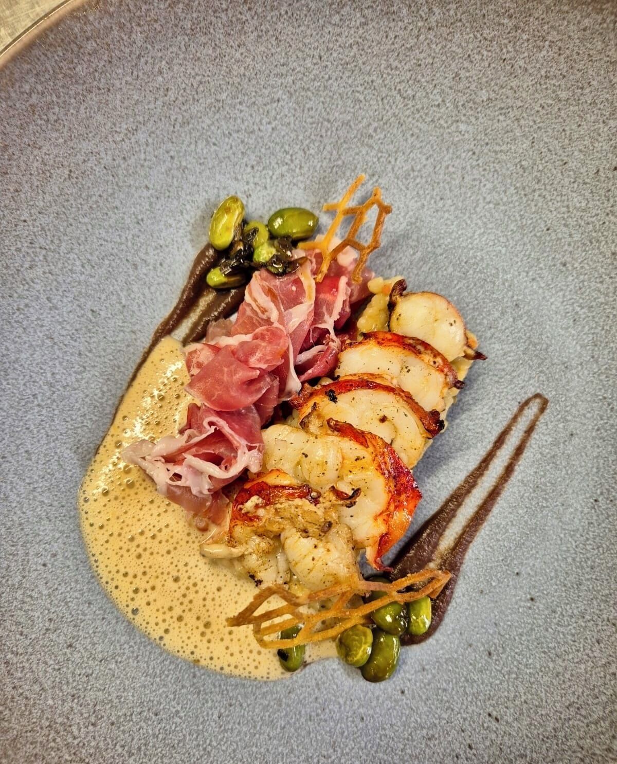 A plate of food with various ingredients.