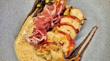 A plate of food with various ingredients.