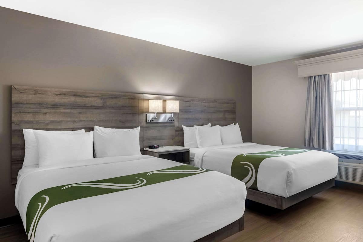 Standard Room, 2 Queen Beds, Ground Floor | Premium bedding, minibar, in-room safe, desk