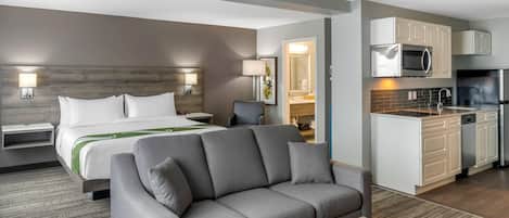 Efficiency Suite with King Bed and Sofa Bed - Non-Smoking | Premium bedding, minibar, in-room safe, desk