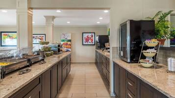 Free daily self-service breakfast