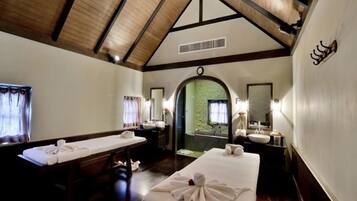 Hot tub, body treatments, aromatherapy, Thai massages, body scrubs