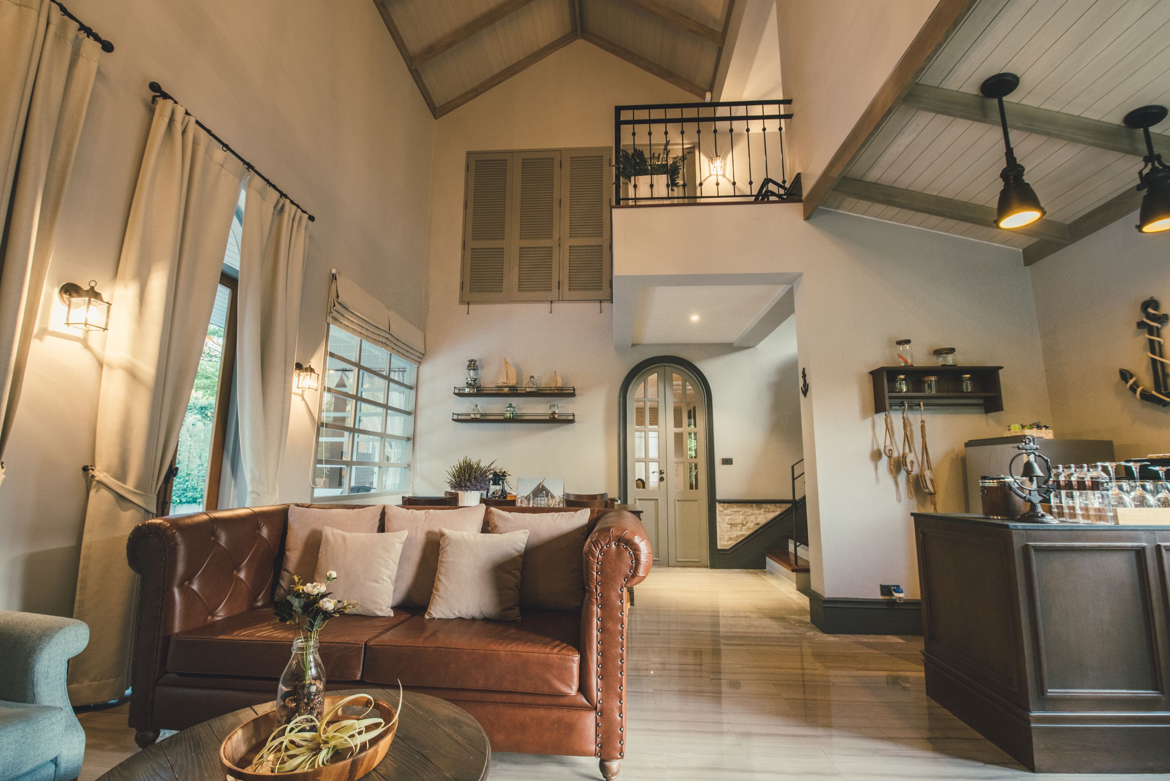 duplex pool villa | living area | 43-inch led tv with digital channels, tv