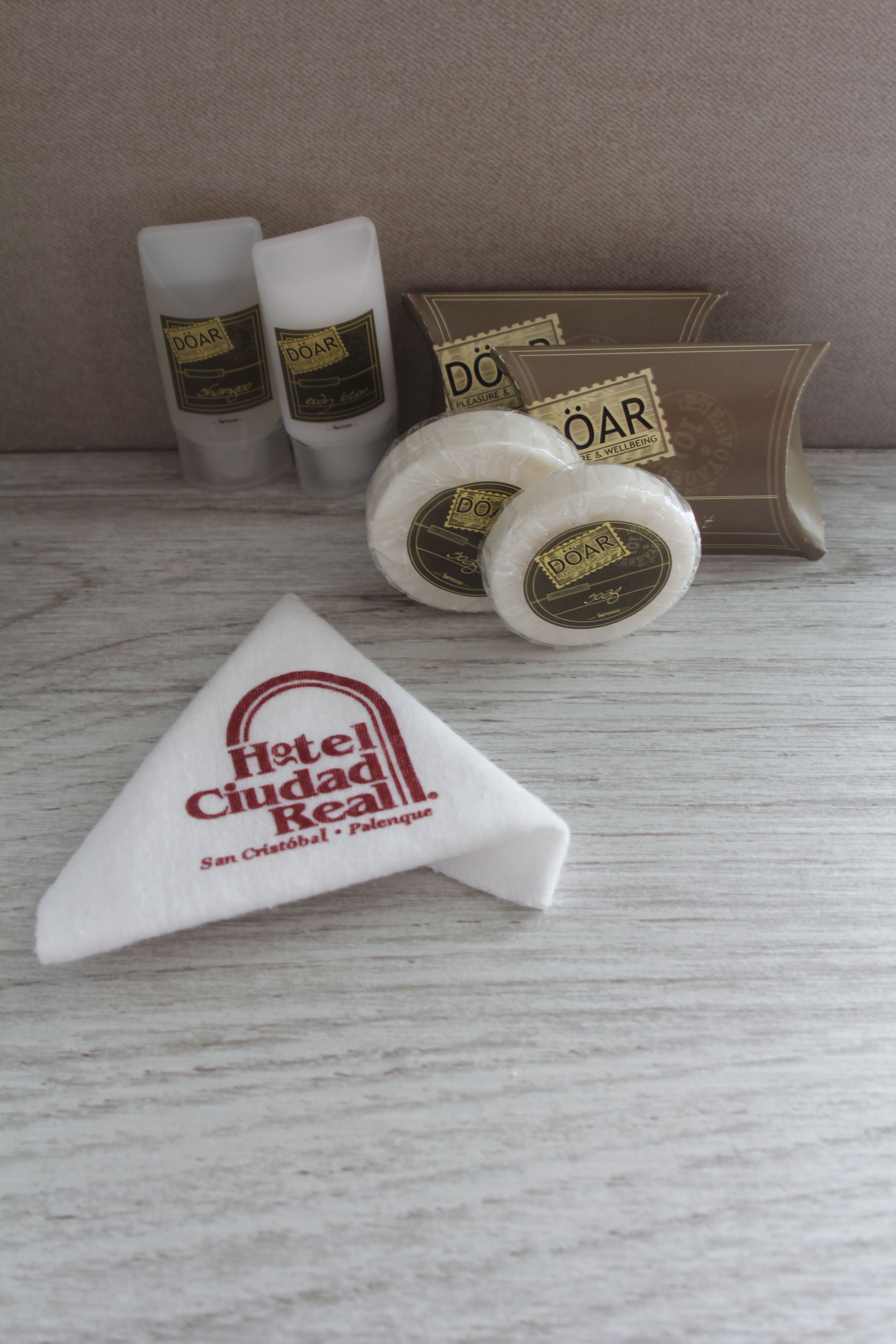 free toiletries, hair dryer, towels, soap