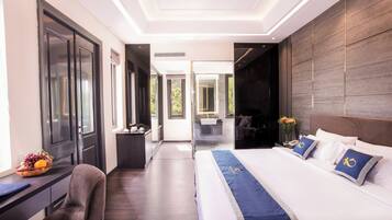 1 habitación, minibar, escritorio y espacio para trabajar con laptop