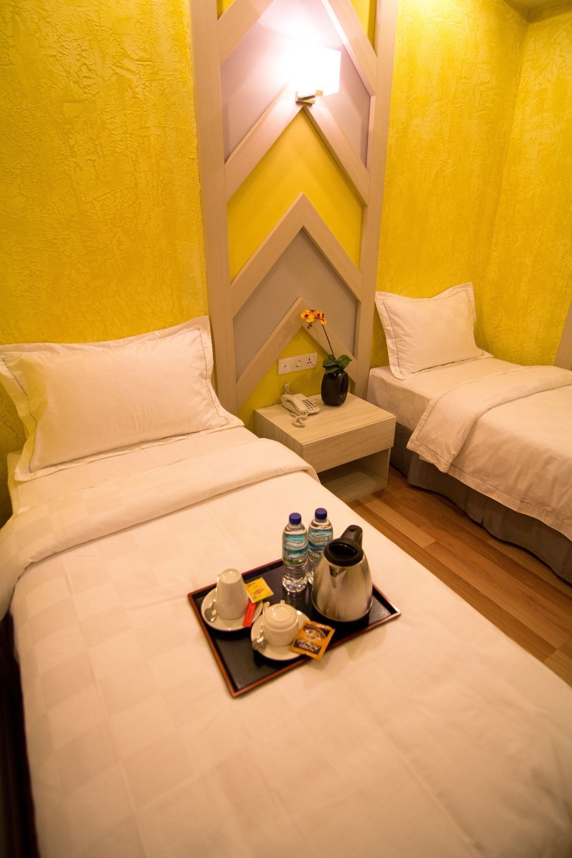Blackout drapes, soundproofing, free WiFi, bed sheets