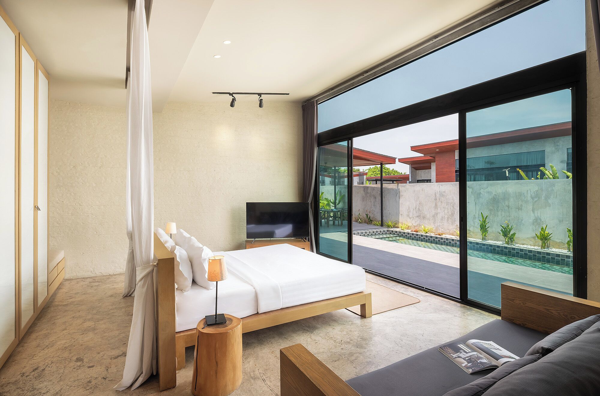 2 bedroom suite pool villa | frette italian sheets, premium bedding, select comfort beds, minibar