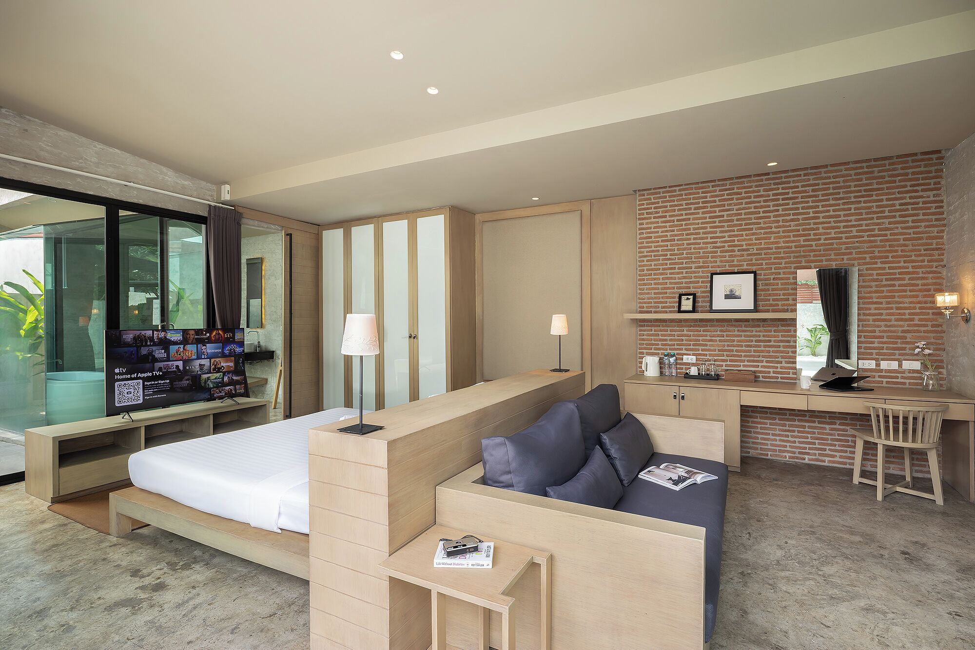grand 3 bedroom suite pool villa | frette italian sheets, premium bedding, select comfort beds, minibar