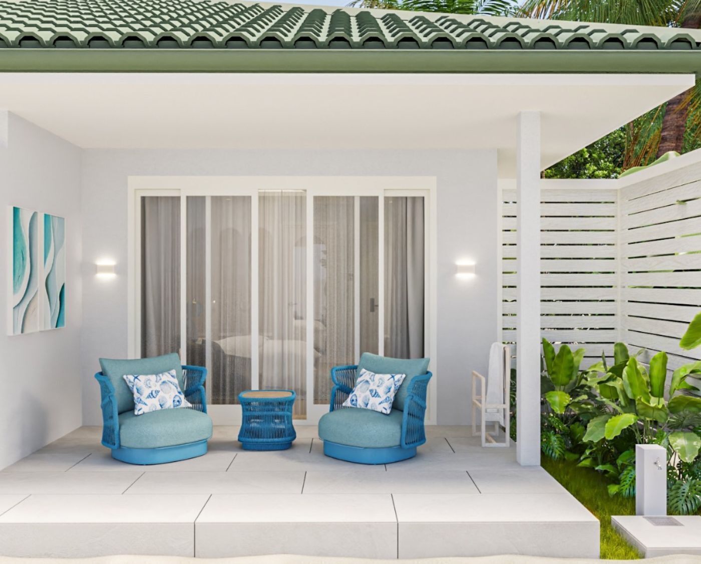 premium beach villa | terrace/patio