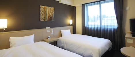 Desk, free WiFi, bed sheets