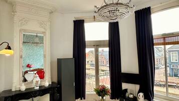 Junior Double Room, 1 King Bed, Balcony, Canal View | Premium bedding, desk, iron/ironing board, free WiFi