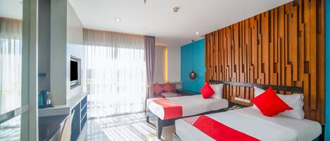 Kamar Twin Superior | Brankas, meja kerja, kedap suara, dan Wi-Fi gratis