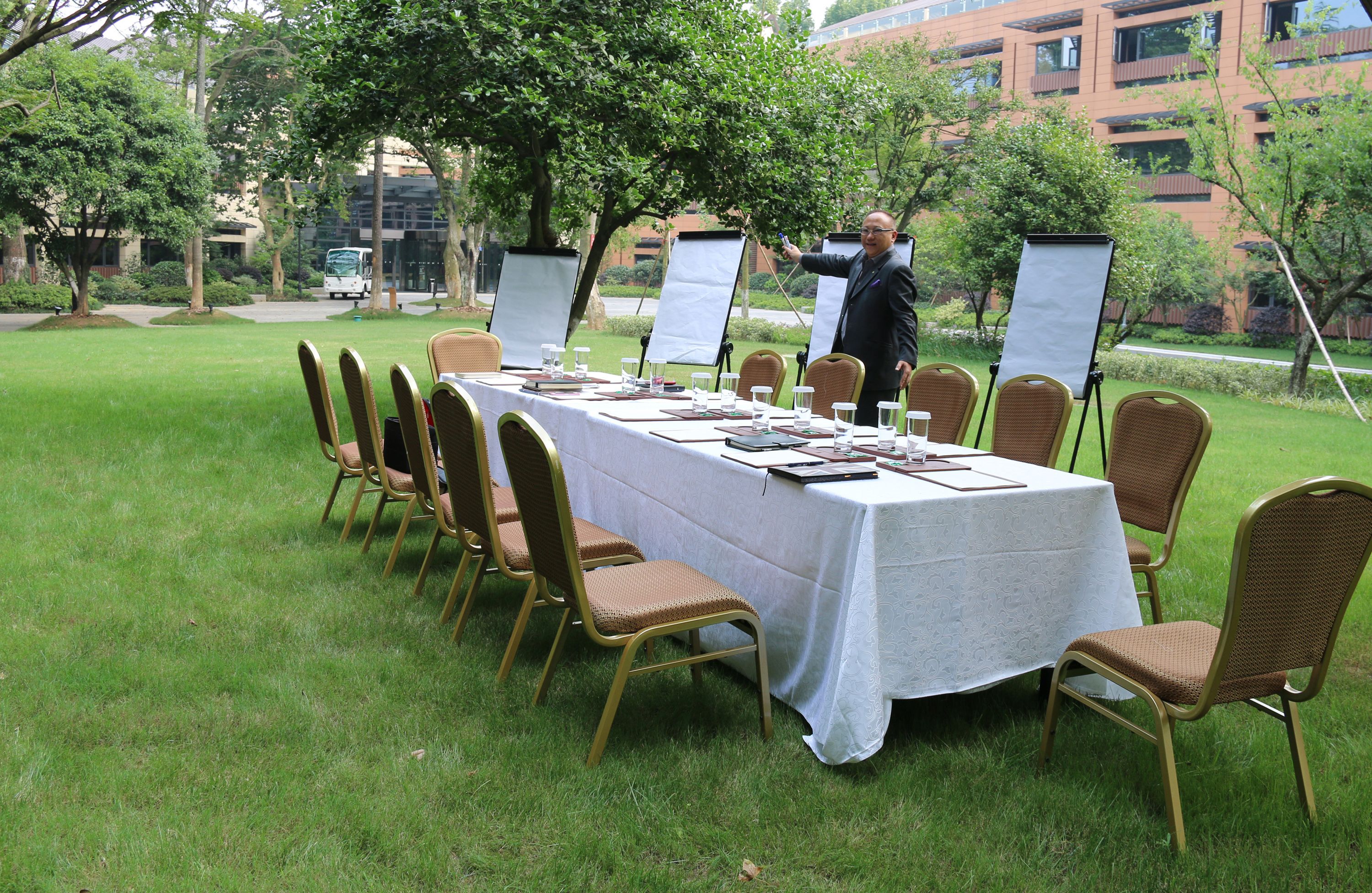 outdoor wedding area