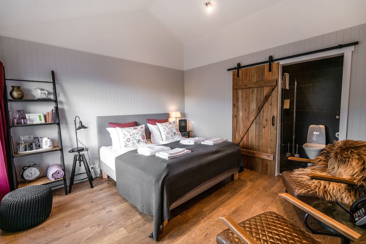 Standard-Doppelzimmer | Hochwertige Bettwaren, individuell dekoriert, Bügeleisen/Bügelbrett