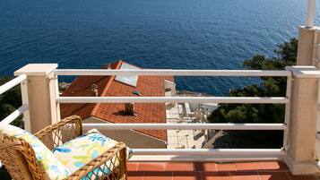 Appartamento, 1 camera da letto, balcone, vista mare | Balcone