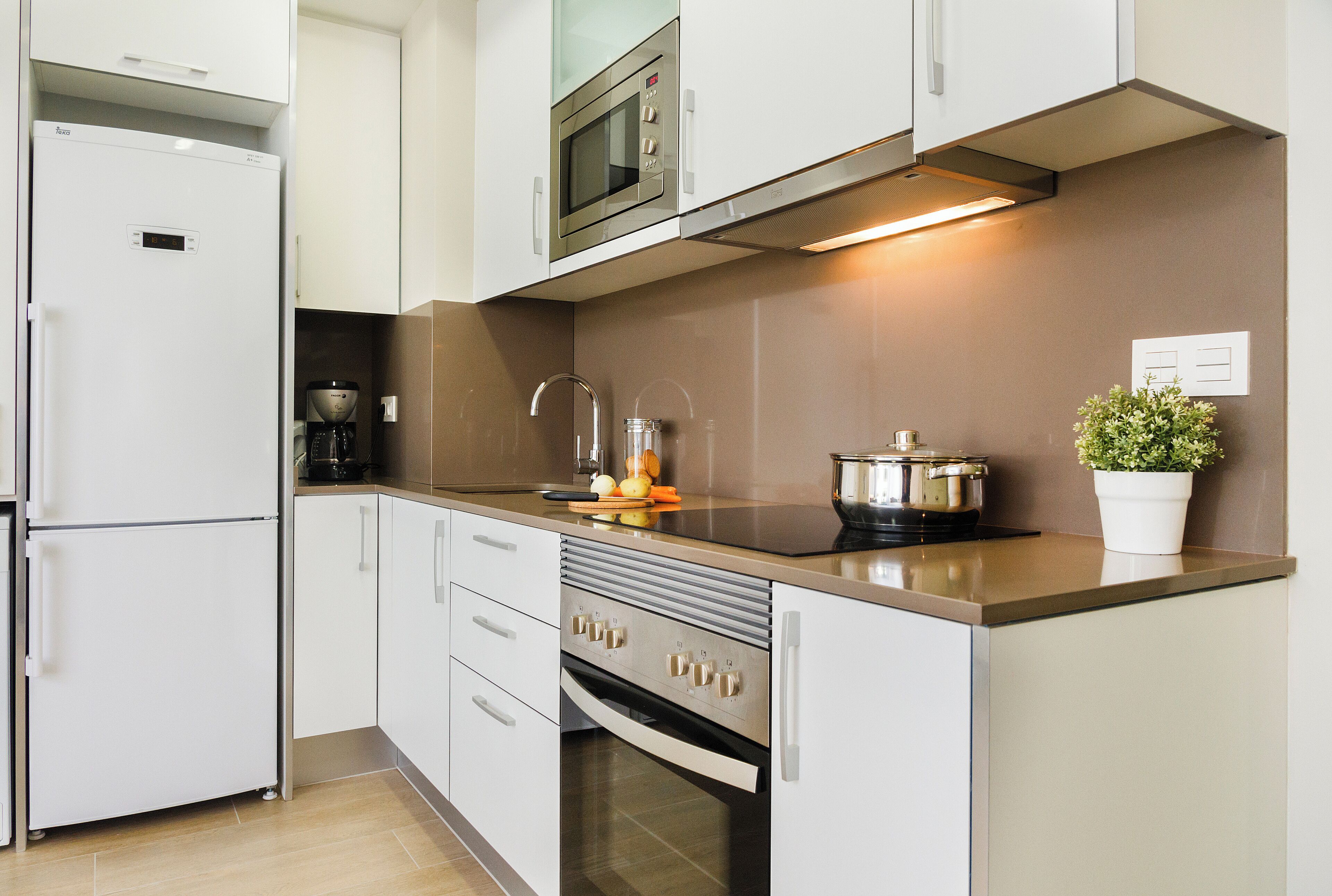 Superior Apartment, 2 Bedrooms | Private kitchen | Full-size fridge, microwave, oven, stovetop