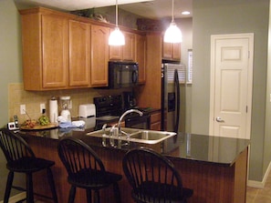 2 Bedroom Condo, No Lake View | Private kitchen | Full-size fridge, microwave, stovetop, dishwasher - The Majestic (Branson)