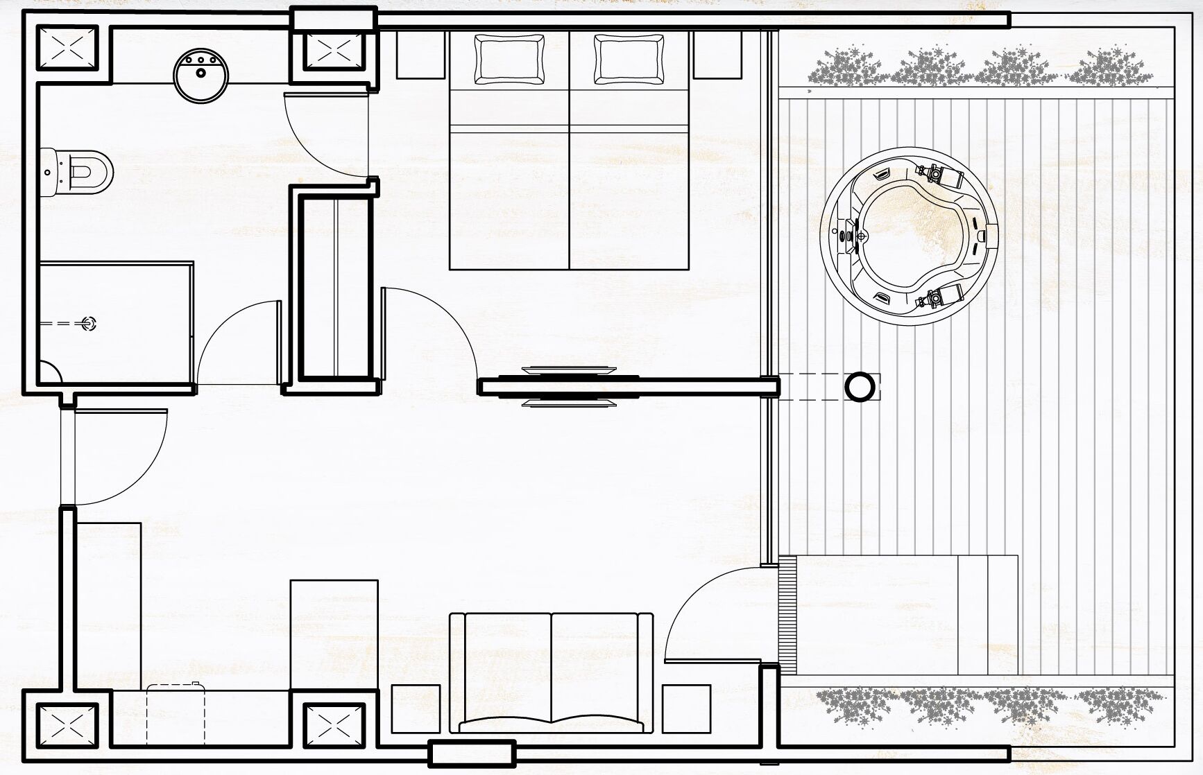 suite premium com varanda e jacuzzi | floor plan