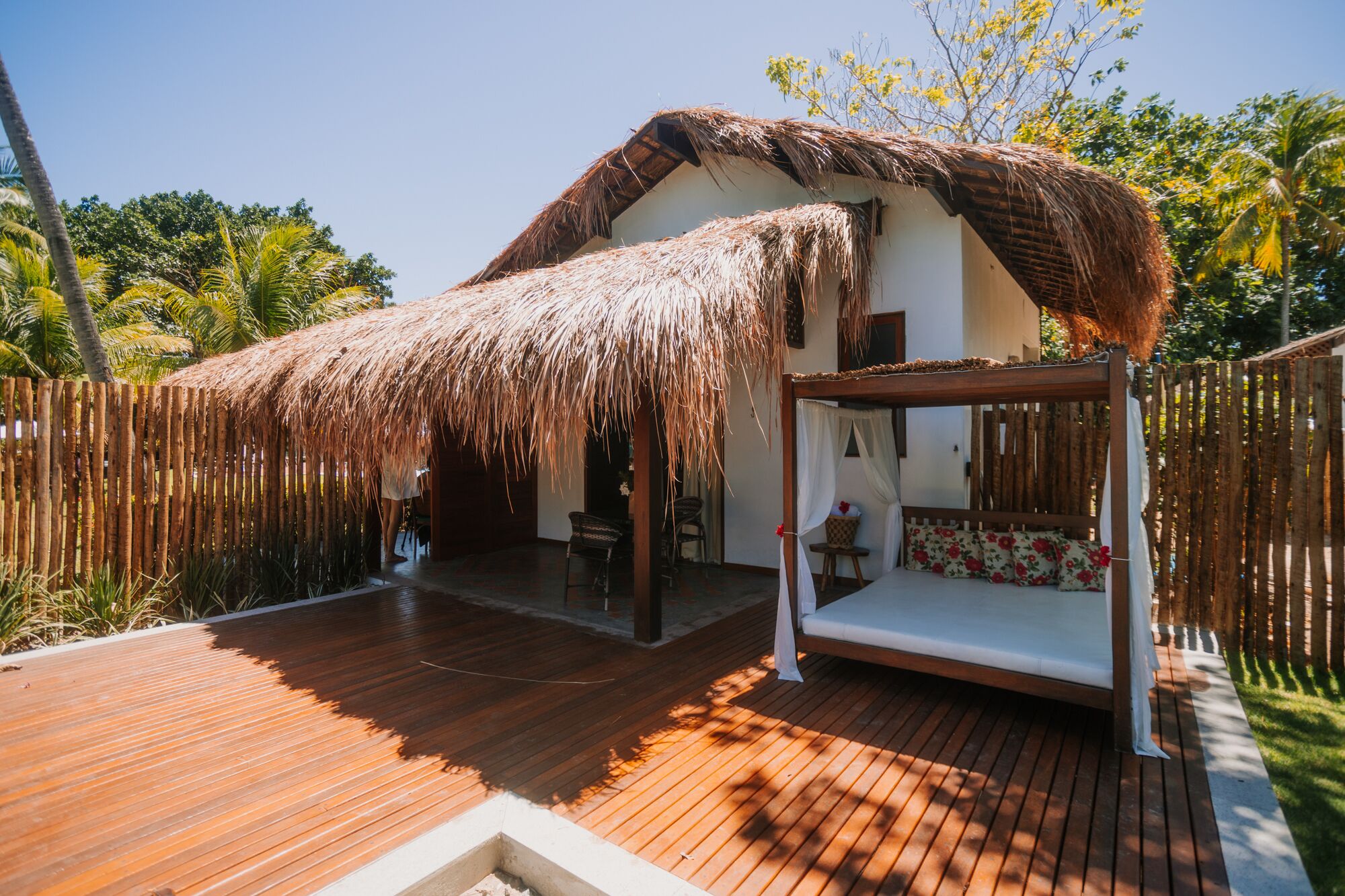 Bangalô, vista para o oceano | Varanda coberta