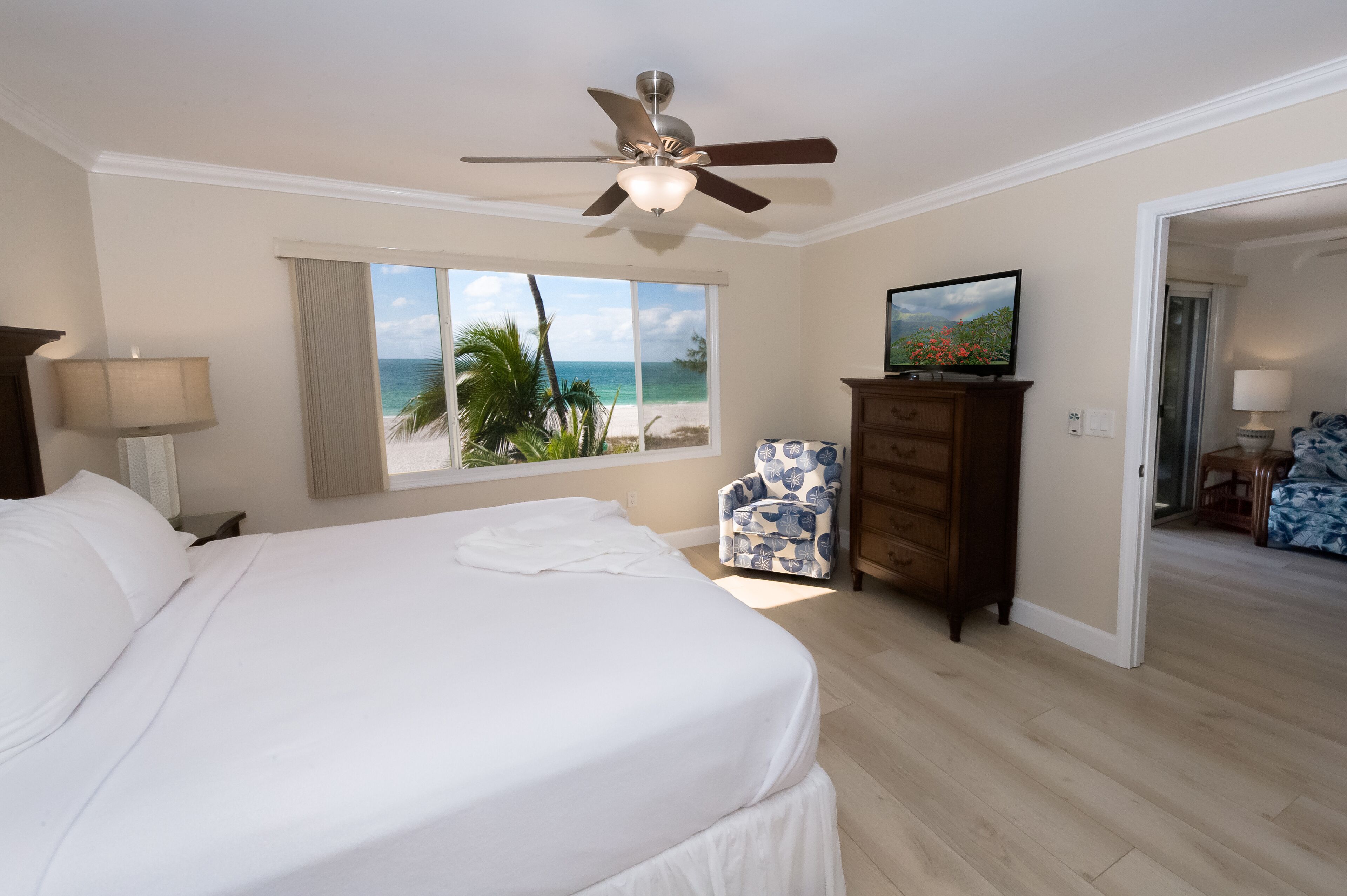 sand castle penthouse | 2 bedrooms, premium bedding, pillow-top beds, individually decorated