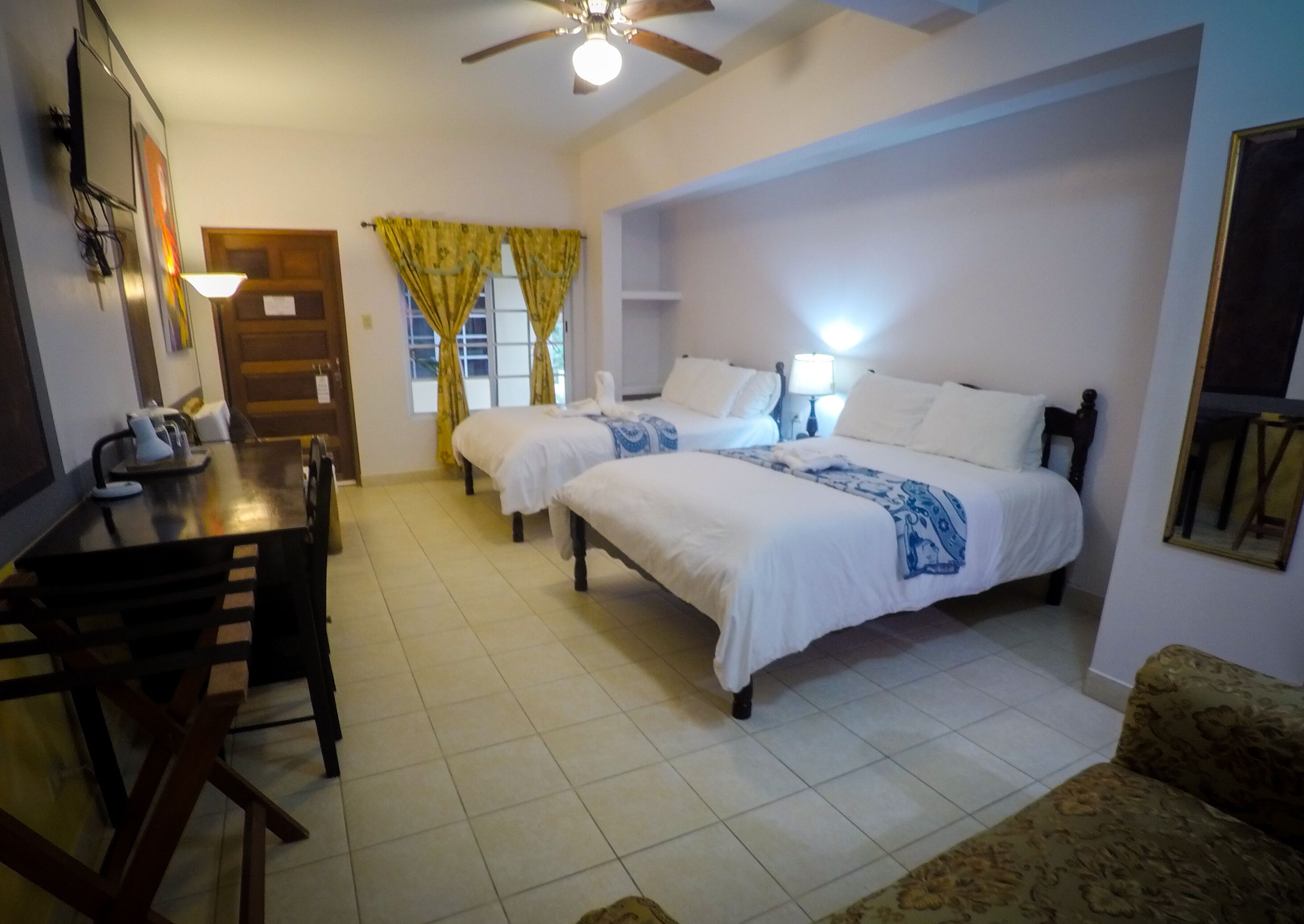 deluxe double room | in-room safe, individually decorated, individually furnished, desk