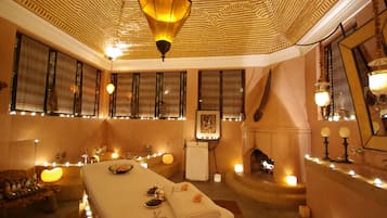 Behandlingsrum til par, dampbad, tyrkisk bad/hammam, kropsbehandlinger