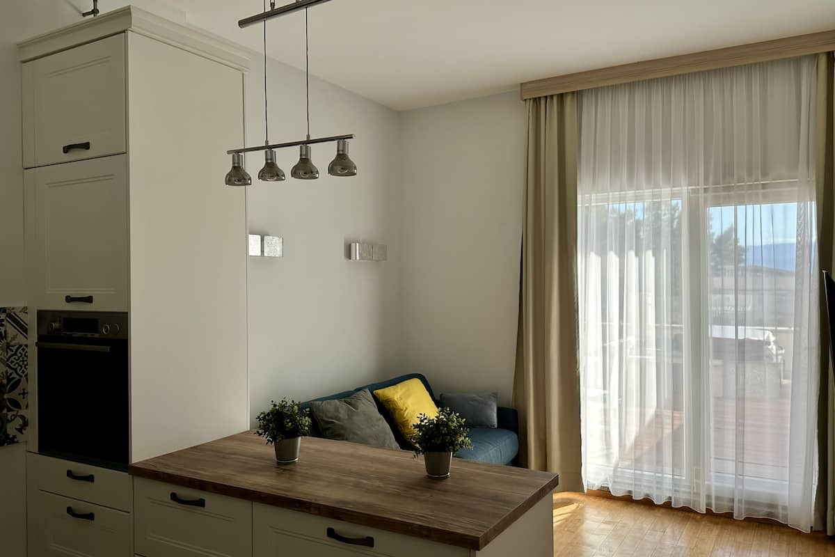 deluxe apartment, 1 queen bed with sofa bed | 1 bedroom, in-room safe, desk, laptop workspace