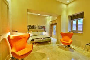 Suite, 1 cama King size (Terrace) | Ropa de cama de alta calidad, edredón y camas con pillow-top