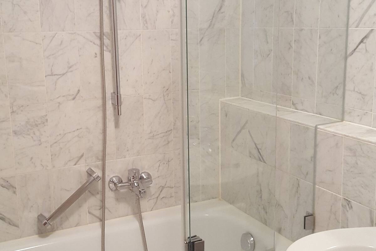 free toiletries, hair dryer, towels, soap