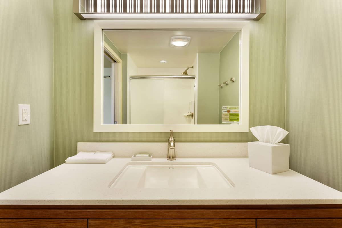 free toiletries, hair dryer, towels