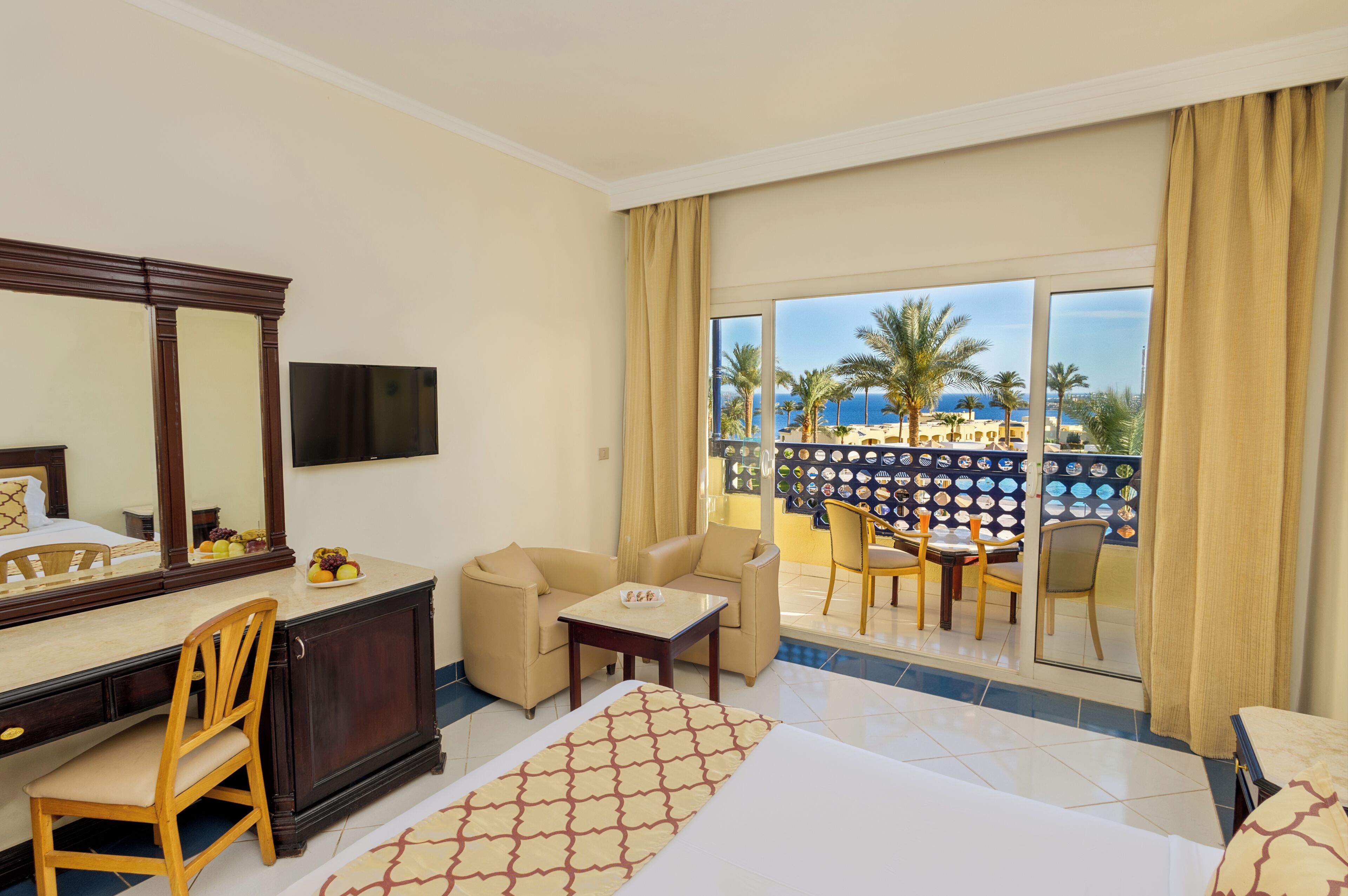 Standard Room, Multiple Beds, Sea View (Standard Sea View) | Pillowtop beds, minibar, in-room safe, blackout drapes