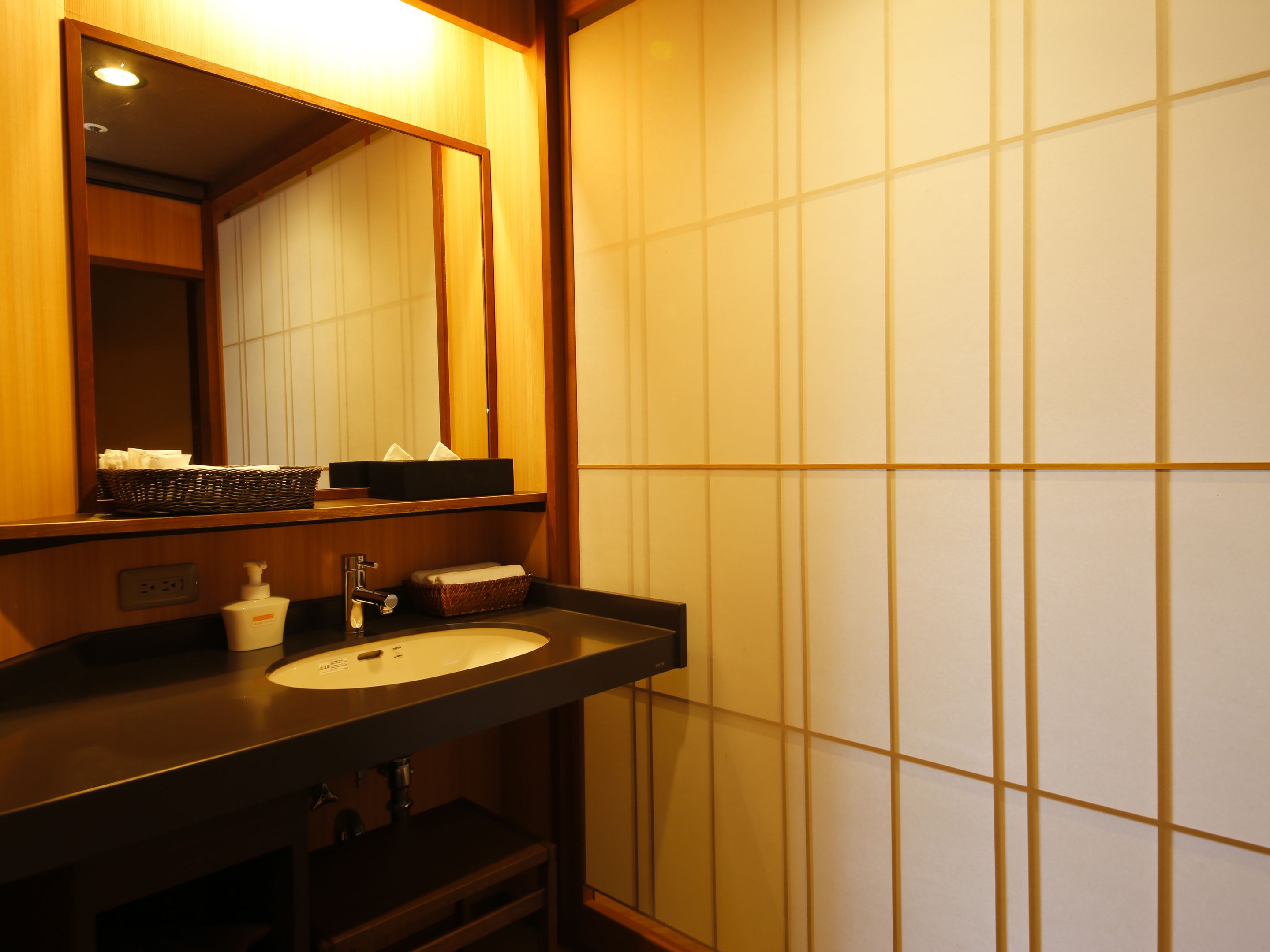 hair dryer, slippers, bidet, towels