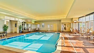Indoor pool, open 8 AM to 11 PM, sun loungers