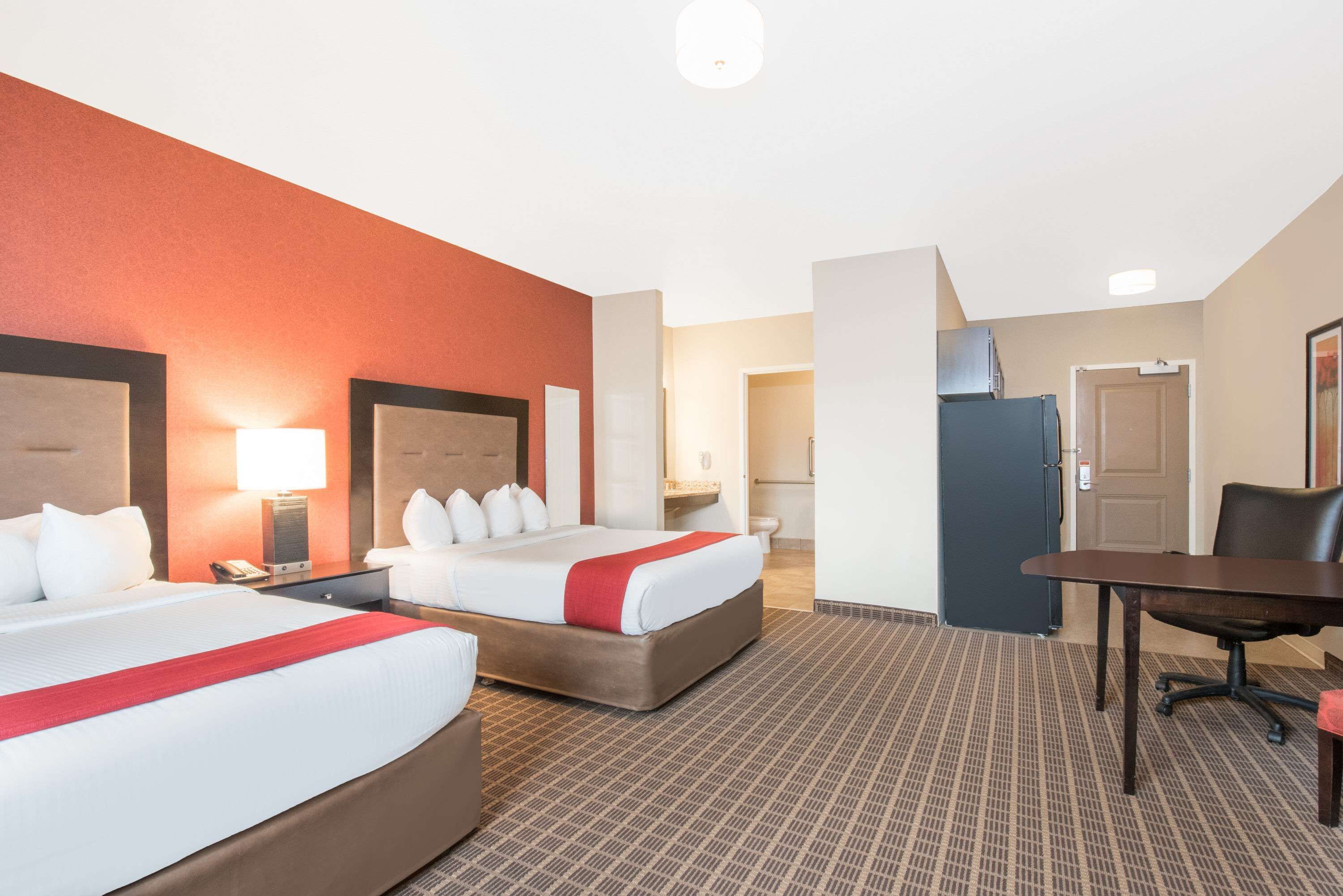 studio suite, 2 queen beds, non smoking, no pets | premium bedding, in-room safe, desk, laptop workspace