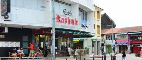 A building with a sign that reads "Kashmir."
