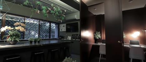 Shared fridge, microwave