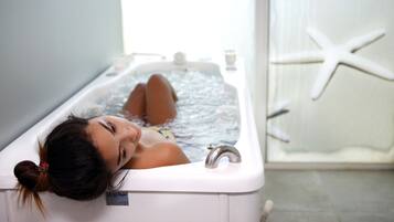 Sauna, hot tub, steam room, Turkish bath, body treatments