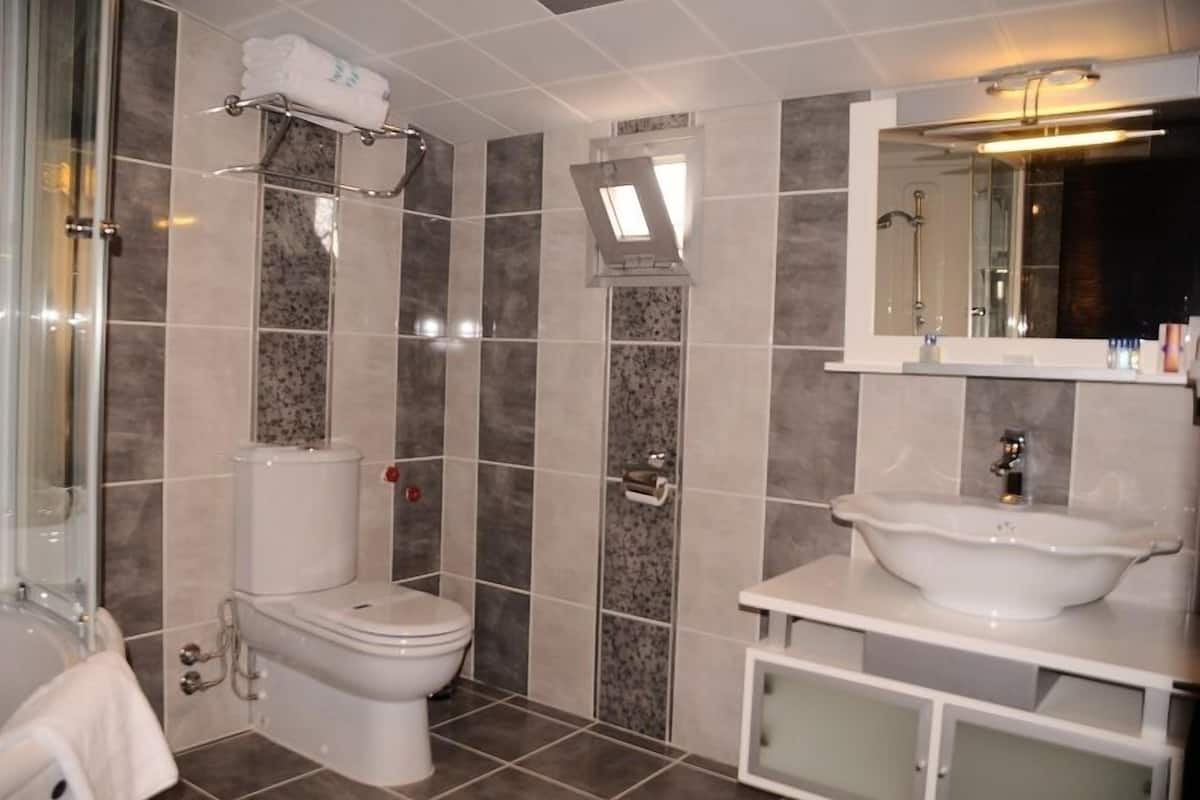 Free toiletries, hair dryer, slippers, towels