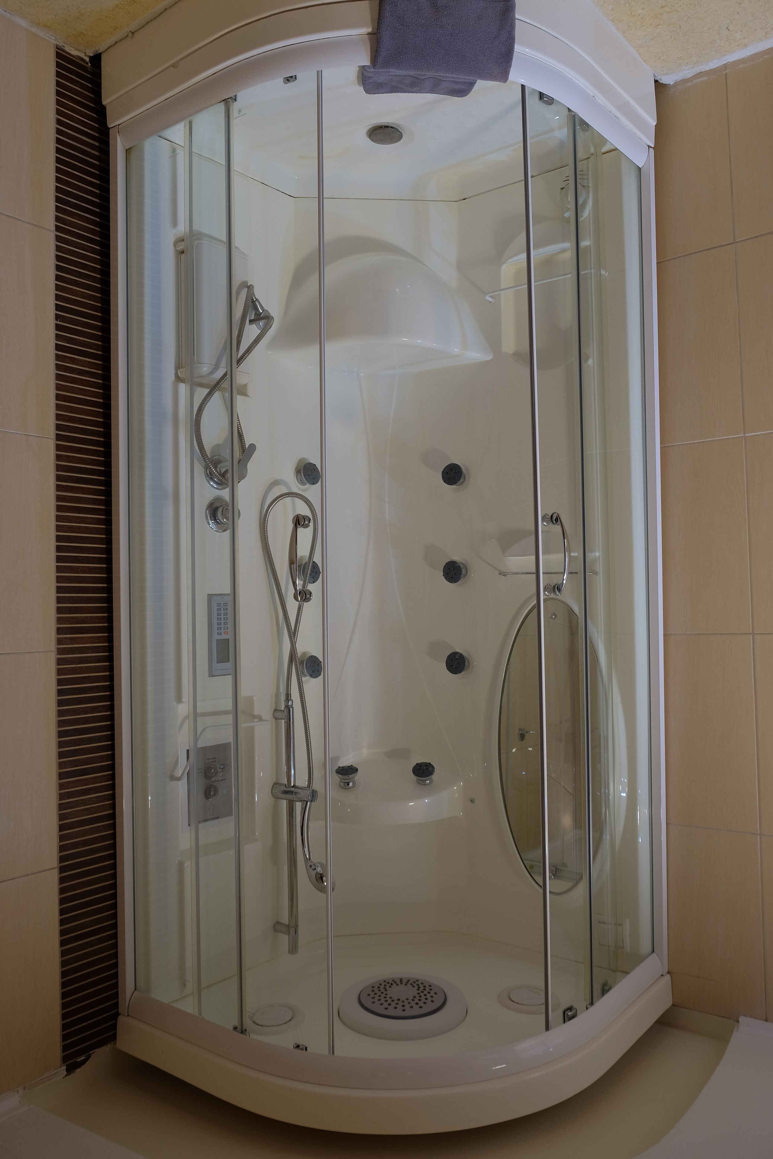 suite | bathroom | hair dryer, dressing gowns, slippers, towels