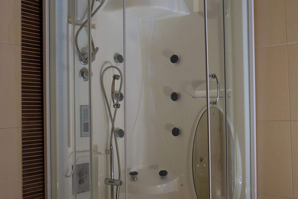 suite | bathroom | hair dryer, dressing gowns, slippers, towels