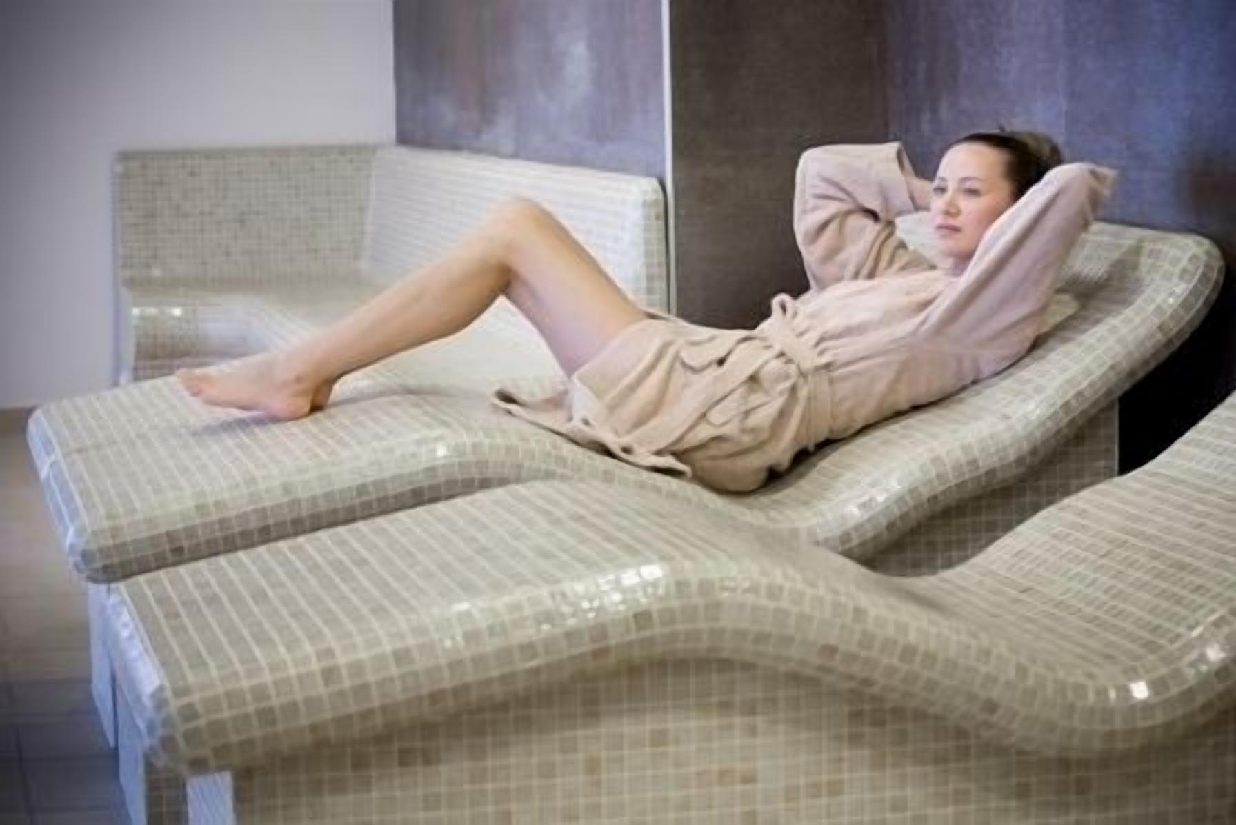 sauna, hot tub, body treatments, facials, manicures and pedicures