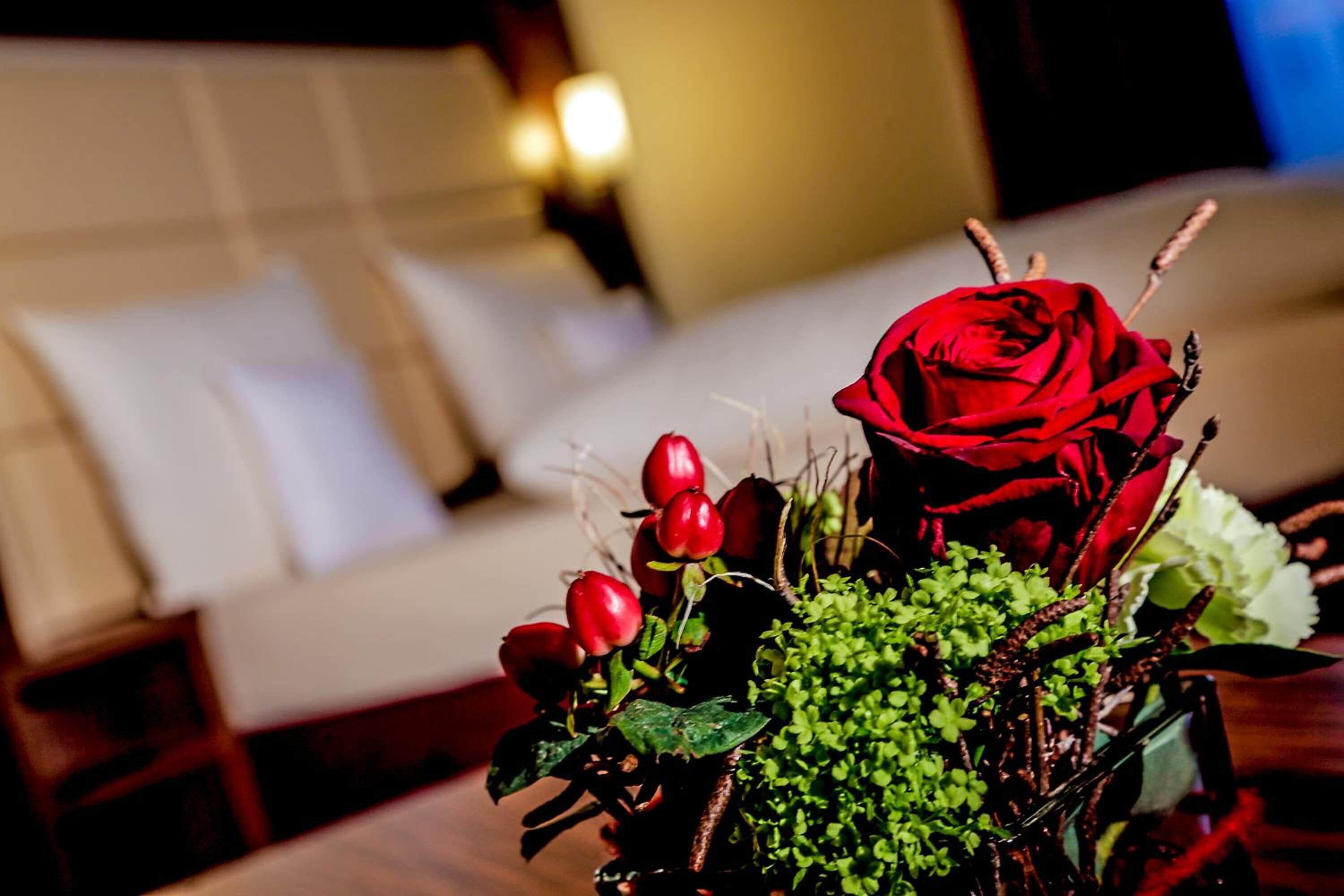 hypo-allergenic bedding, down duvets, minibar, desk