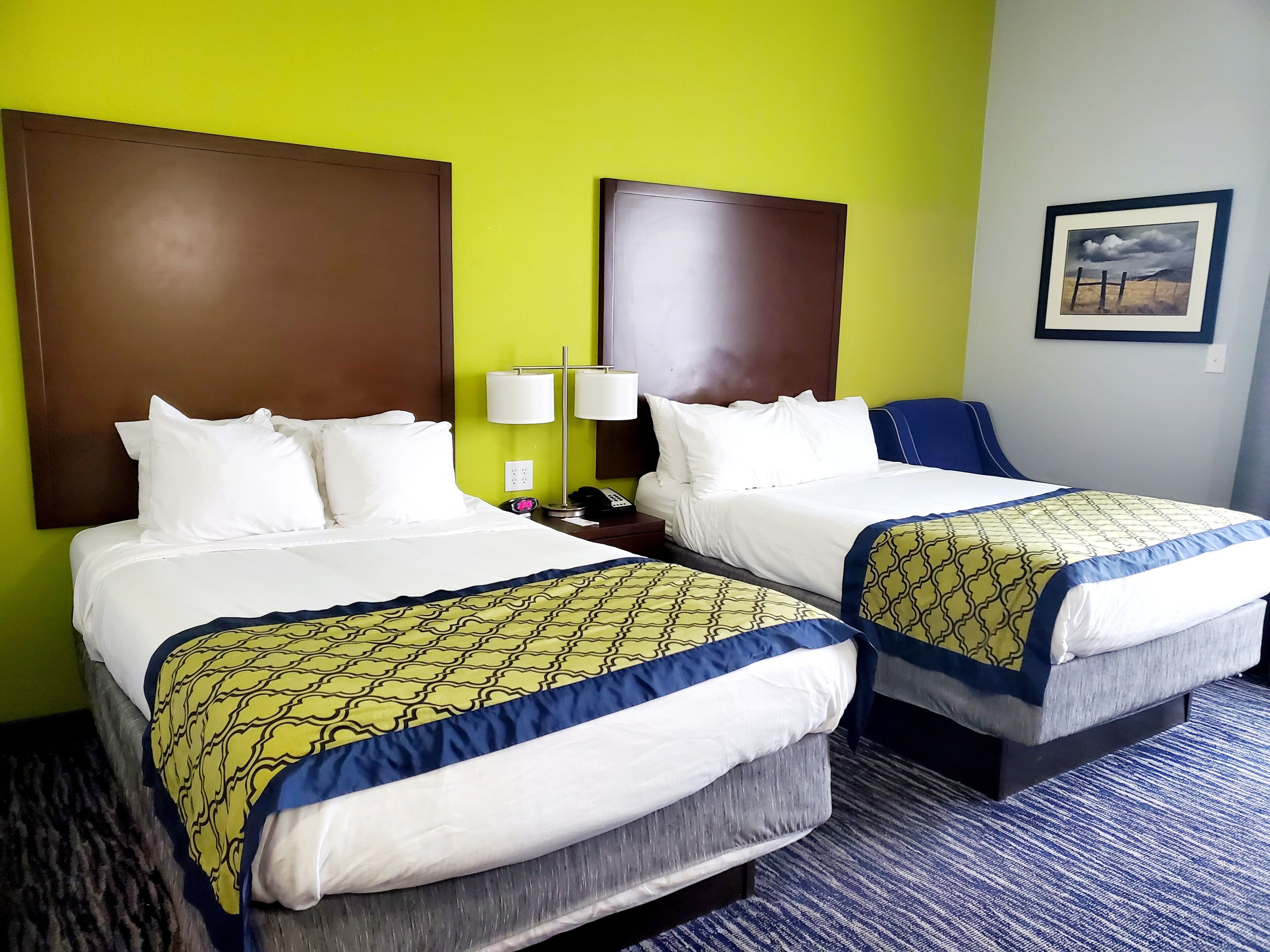 iron/ironing board, free wifi, bed sheets, alarm clocks