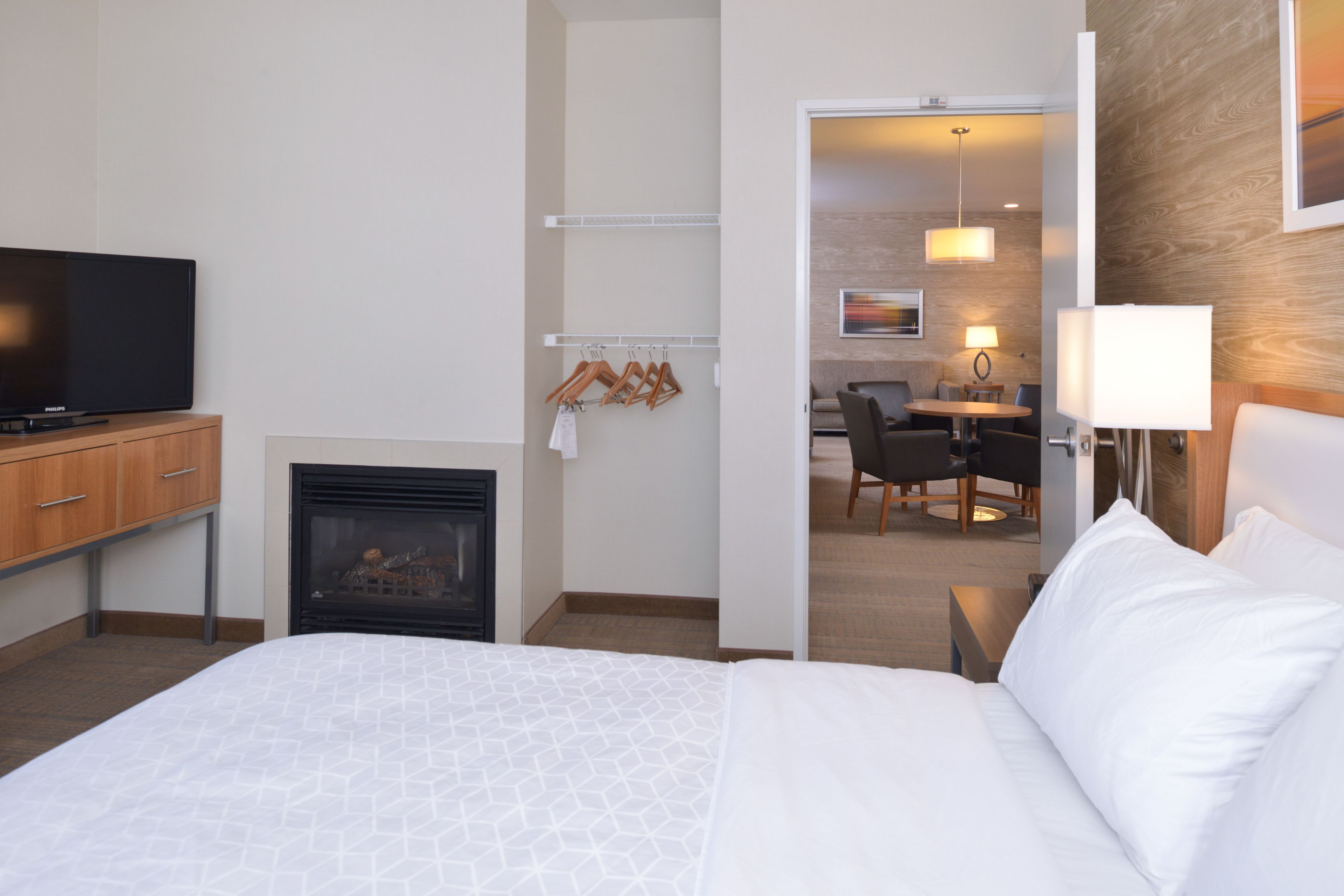 individually decorated, individually furnished, desk, blackout curtains