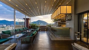 Rooftop bar, poolside views, open daily