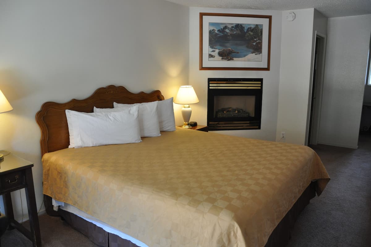 Executive Room, 1 King Bed, Fireplace | 1 bedroom, blackout drapes, iron/ironing board, free WiFi
