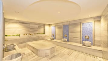 Turkiskt bad/hamam, sportmassage, kroppsskrubb och massage