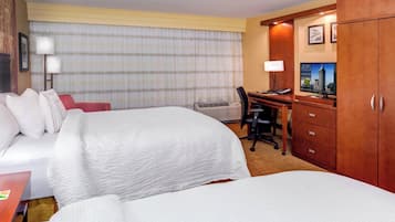 Hochwertige Bettwaren, Betten mit Memory-Foam-Matratzen, Zimmersafe