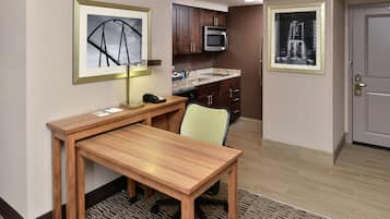 In-room safe, desk, laptop workspace, iron/ironing board